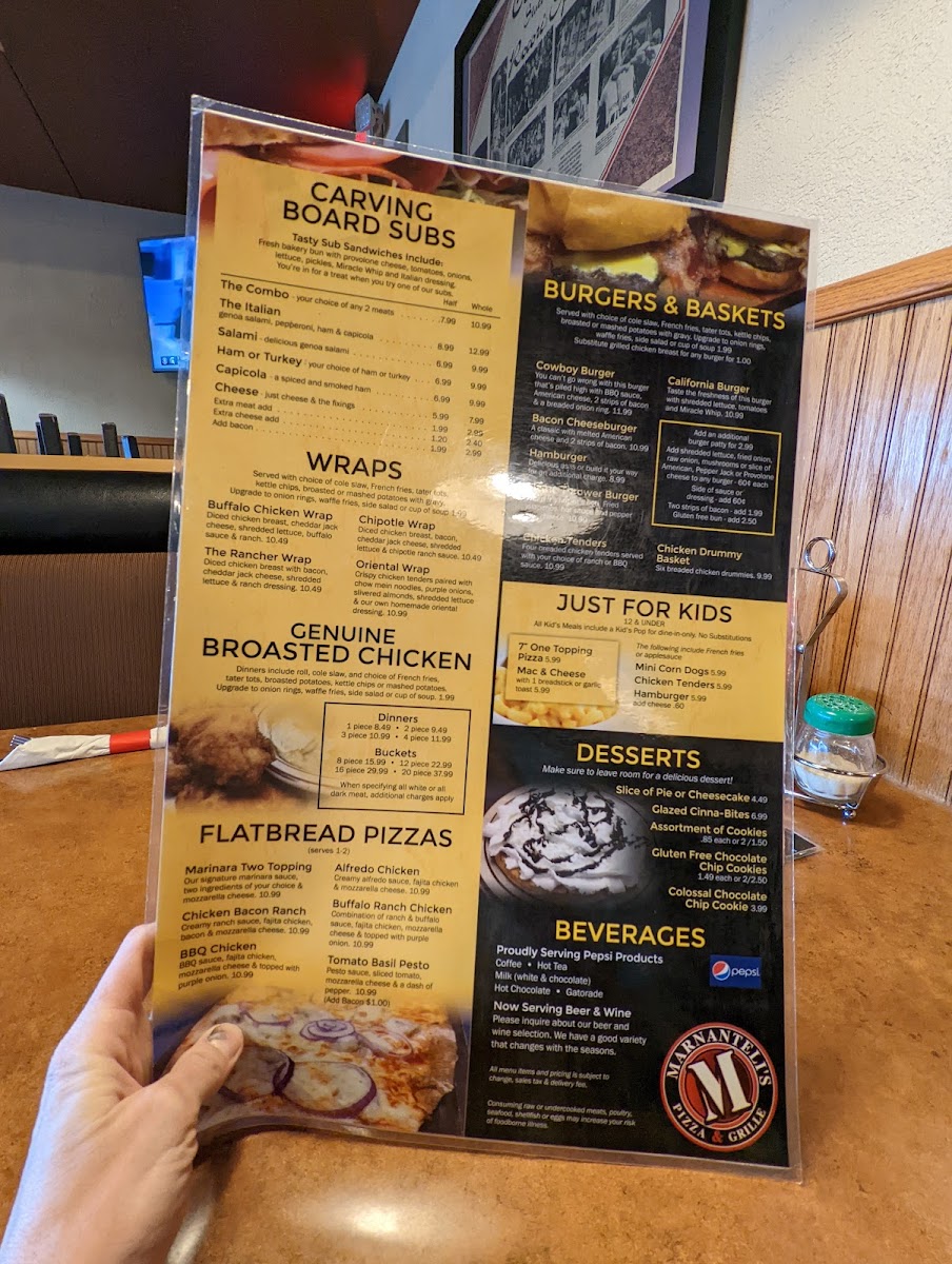 Menu Marnanteli's Pizza & Grille-2